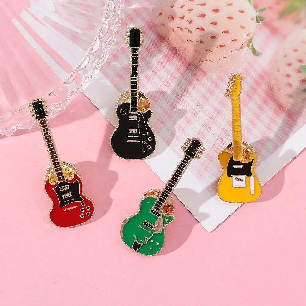 Musical Instruments Game - 1/2/4PCS Vintage Metal Enamel Guitar Brooch