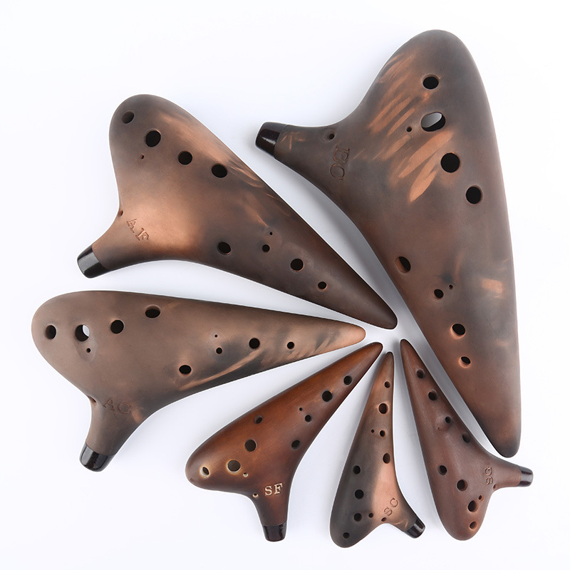 Musical Instrument Qin - Purple Clay Ceramic Ocarina AC/SF/SG/SC/AF/AG/BC Tones