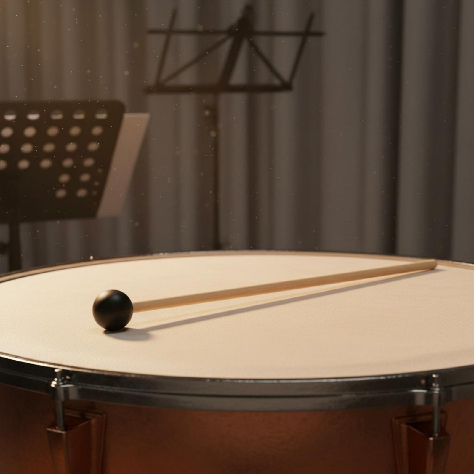 Musical Instrument Mallet - 2 Pieces Black Head Mallet Long-Lasting