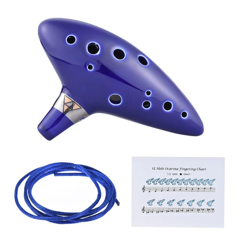 12 Hole Ocarina Ceramic Alto C - Musical Instrument Book 评论和价格