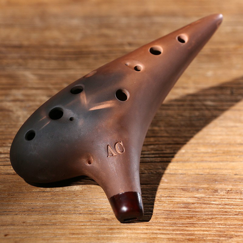Purple Clay Ceramic Ocarina AC - Musical Instrument Qin 评论和价格