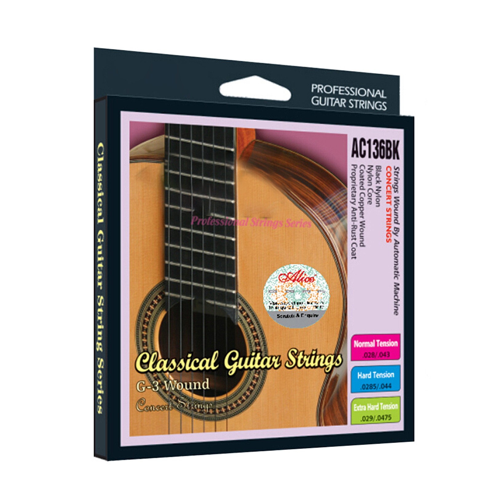 Alice AC136BK-H Black Nylon Cl - Classical Guitar Nylon 评论和价格