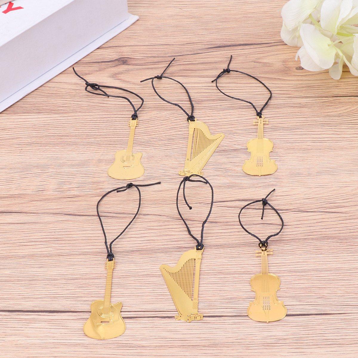 6Pcs Metal Bookmarks Musical I - Musical Instrument Book 评论和价格