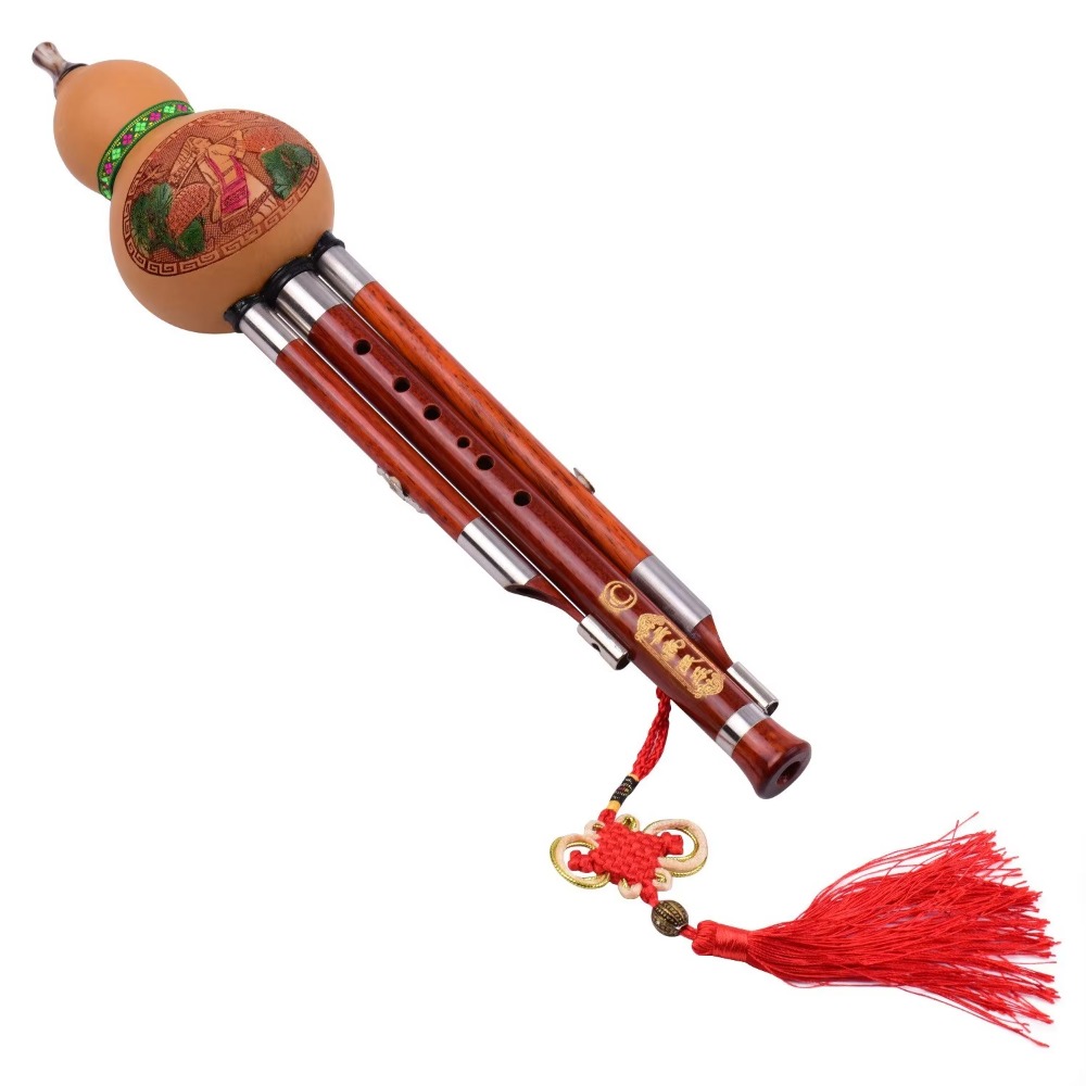 3-Tone C Key Hulusi Gourd Flut - Musical Instrument Music 评论和价格