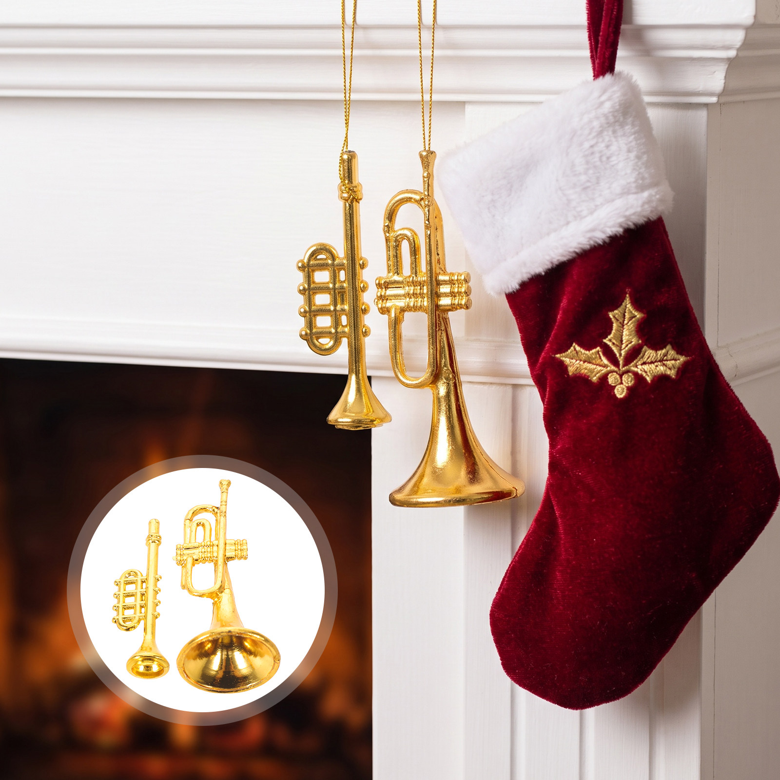 20Pcs Mini Musical Instrument  - Musical Instrument Xmas Ornaments 评论和价格