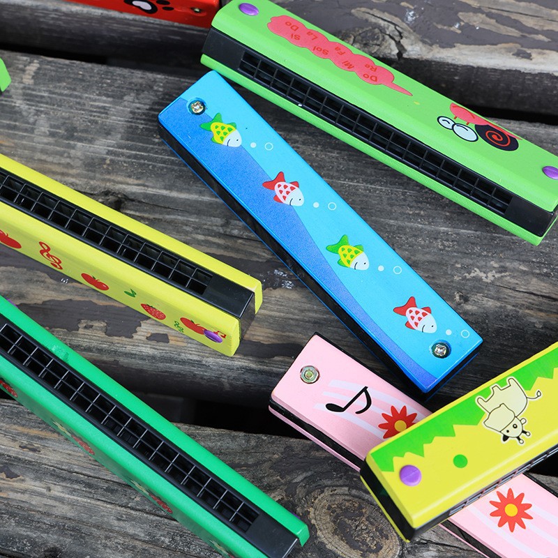 Children's Harmonica, Wooden M - Musical Instrument You Blow Into 评论和价格