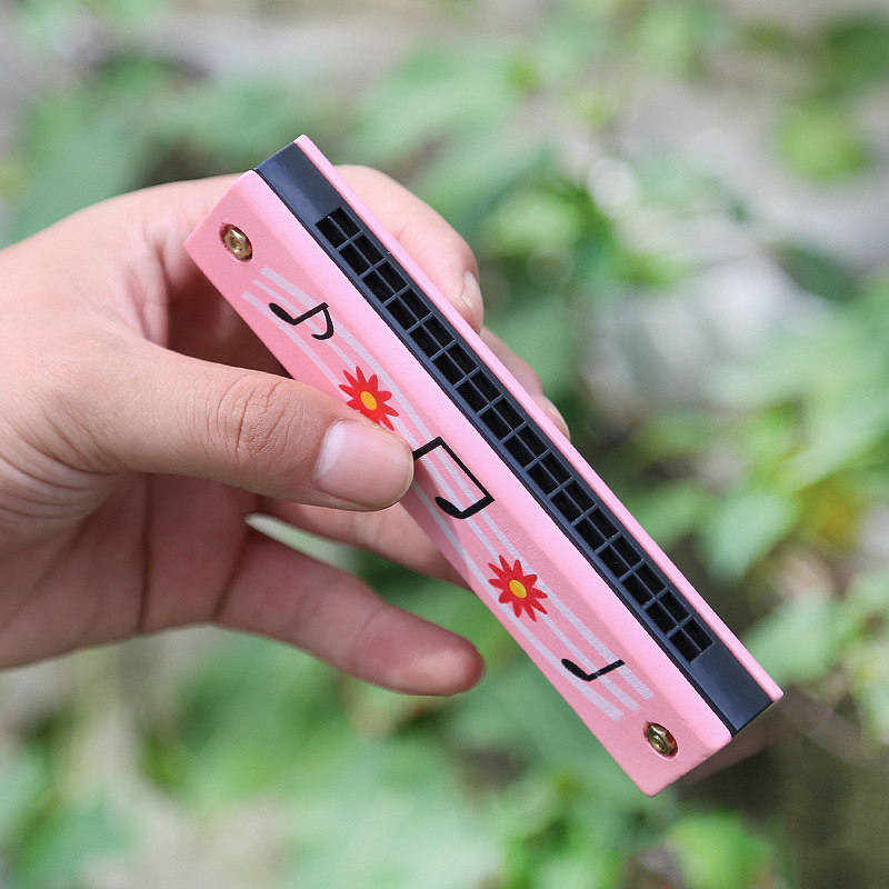Children's Harmonica, Wooden M - Musical Instrument You Blow Into 评论和价格