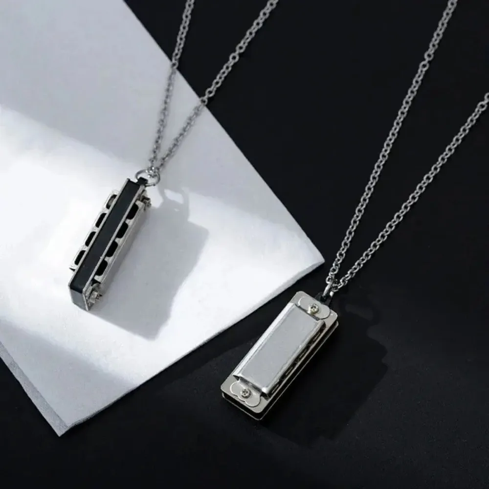 Mini Harmonica Necklace Men an - Musical Instrument You Blow Into 评论和价格