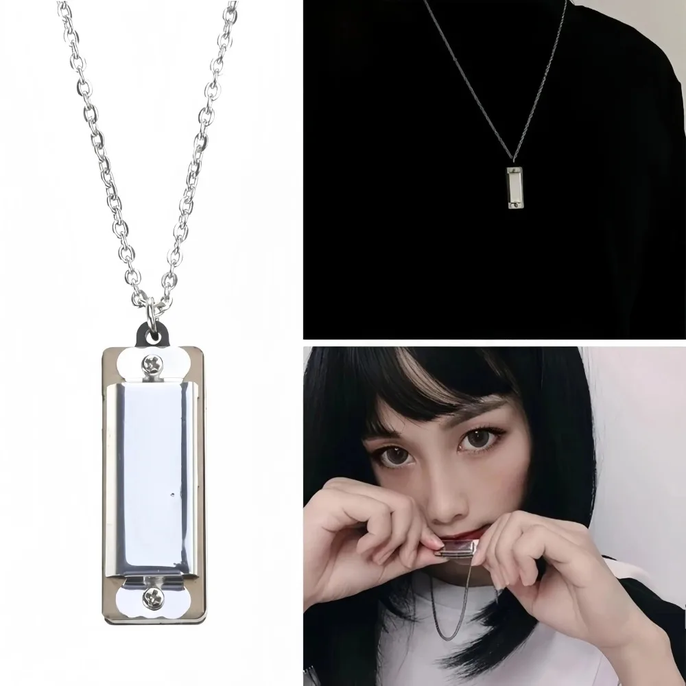 Mini Harmonica Necklace Men an - Musical Instrument You Blow Into 评论和价格