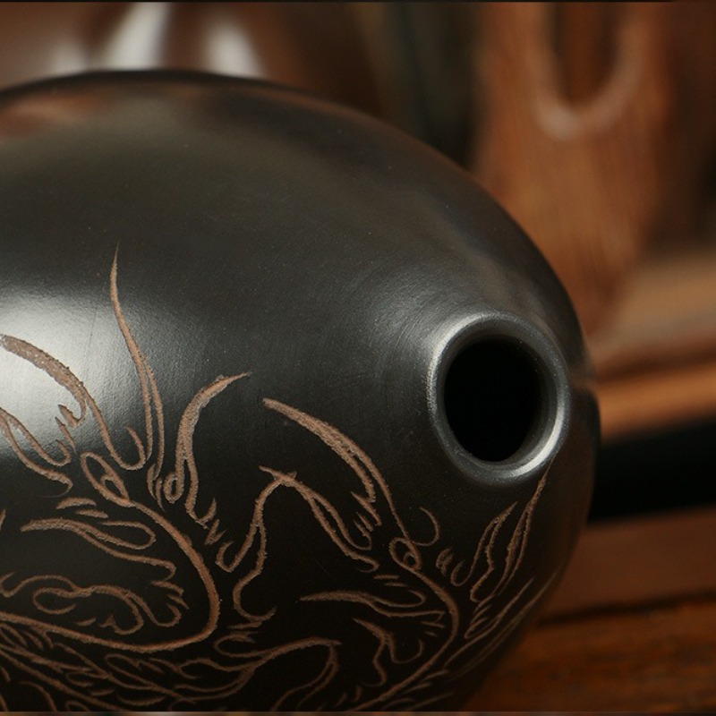 8 Holes Ocarina Black Portable - Musical Instrument Qin 评论和价格