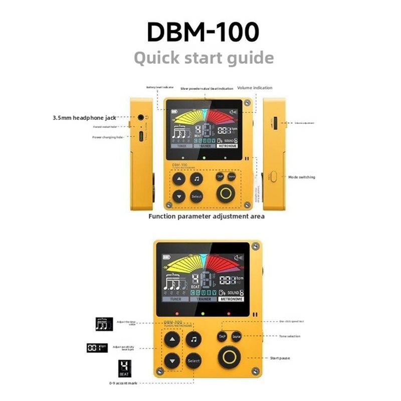 DBM-100 Metronome Rechargeable - Musical Instrument Qin 评论和价格